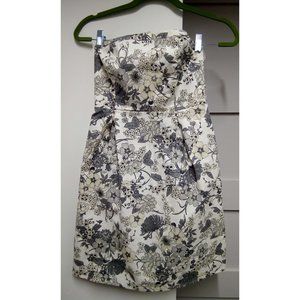 EUC OLD NAVY STRAPLESS DRESS BLACK WHITE GRAY SIZE 2